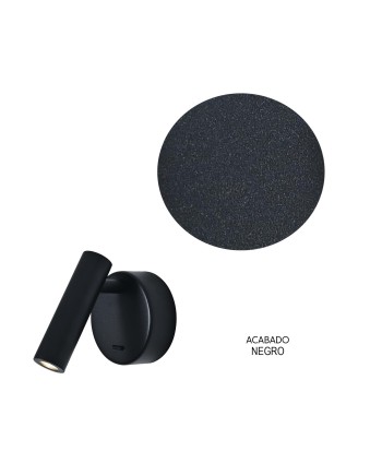 PREA * APLIQUE NEGRO LECTOR LED 3W 3000K